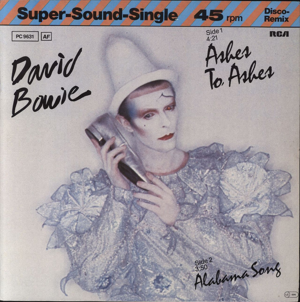 David Bowie Ashes To Ashes - Orange Label - EX German 12" vinyl single (12 inch record / Maxi-single) PC9631