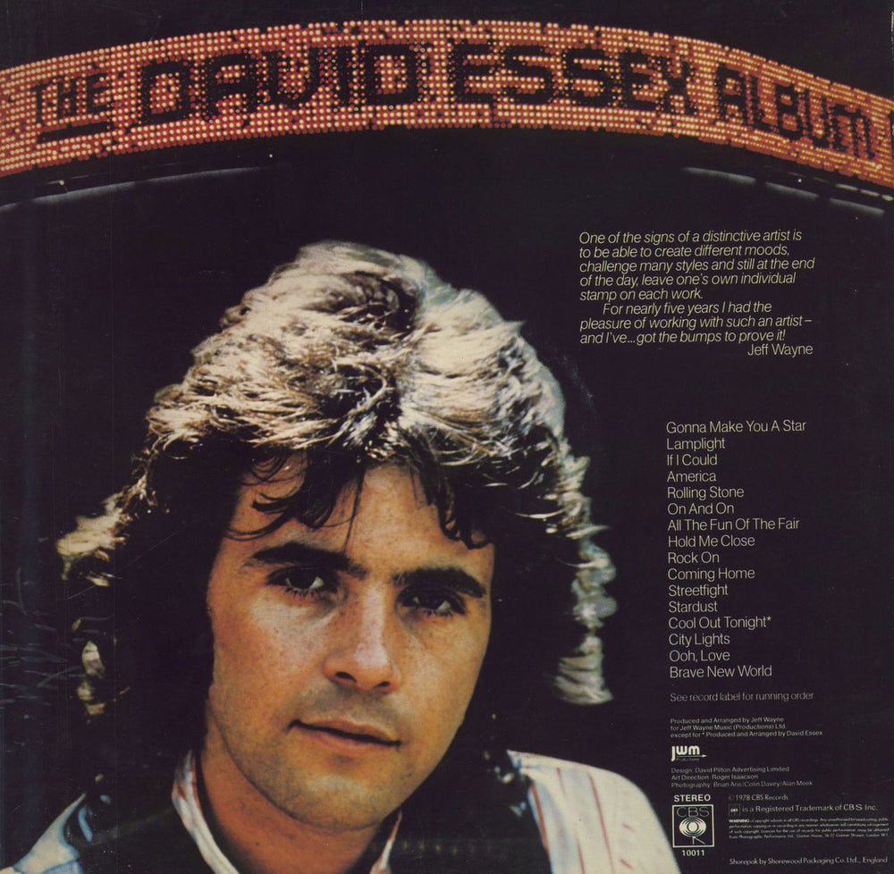 David Essex The David Essex Album - Autographed UK vinyl LP album (LP record)