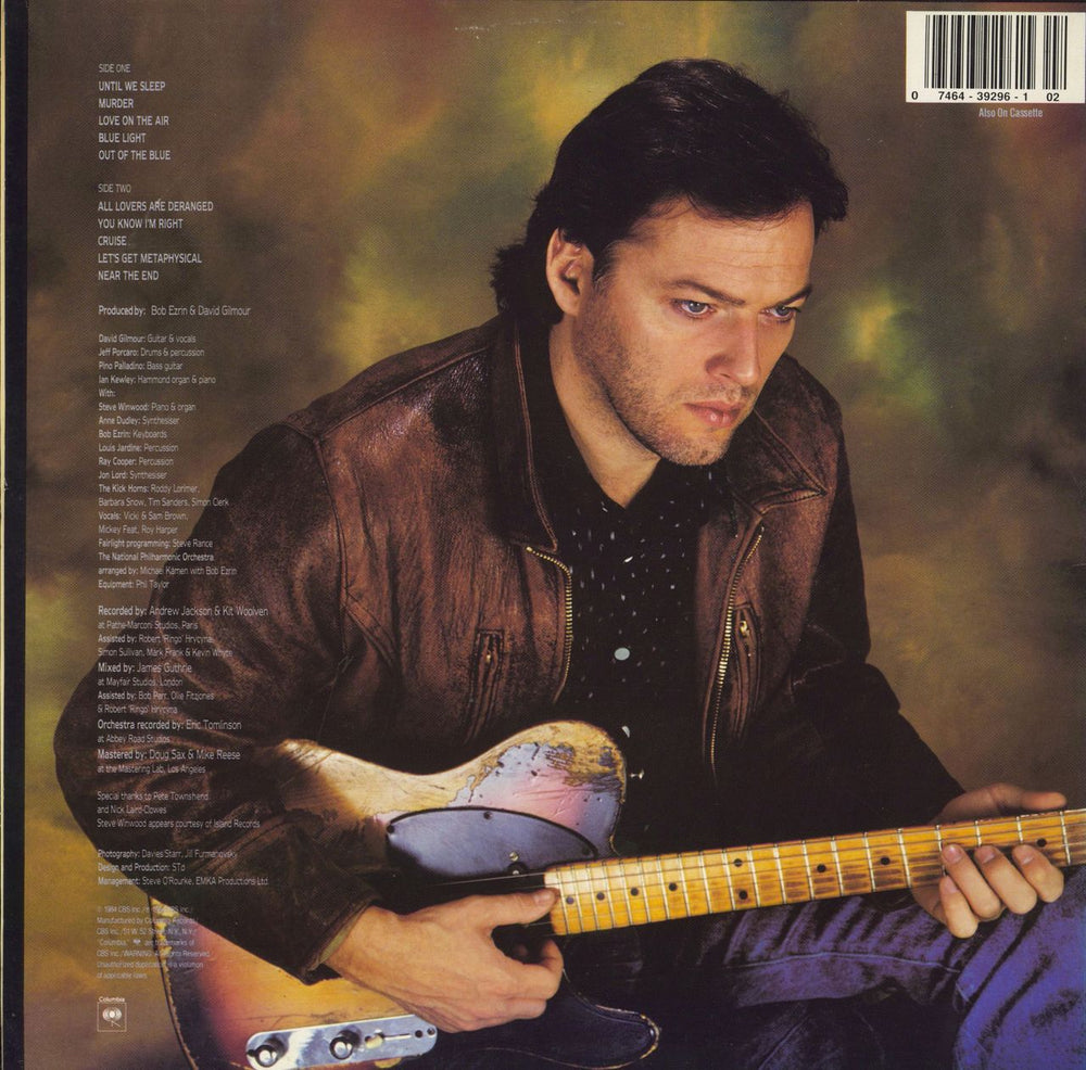 David Gilmour About Face US vinyl LP album (LP record)