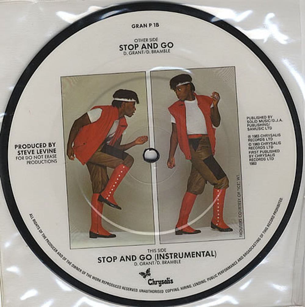 David Grant Stop And Go UK 7" vinyl picture disc (7 inch picture disc single) D.G7PST362445