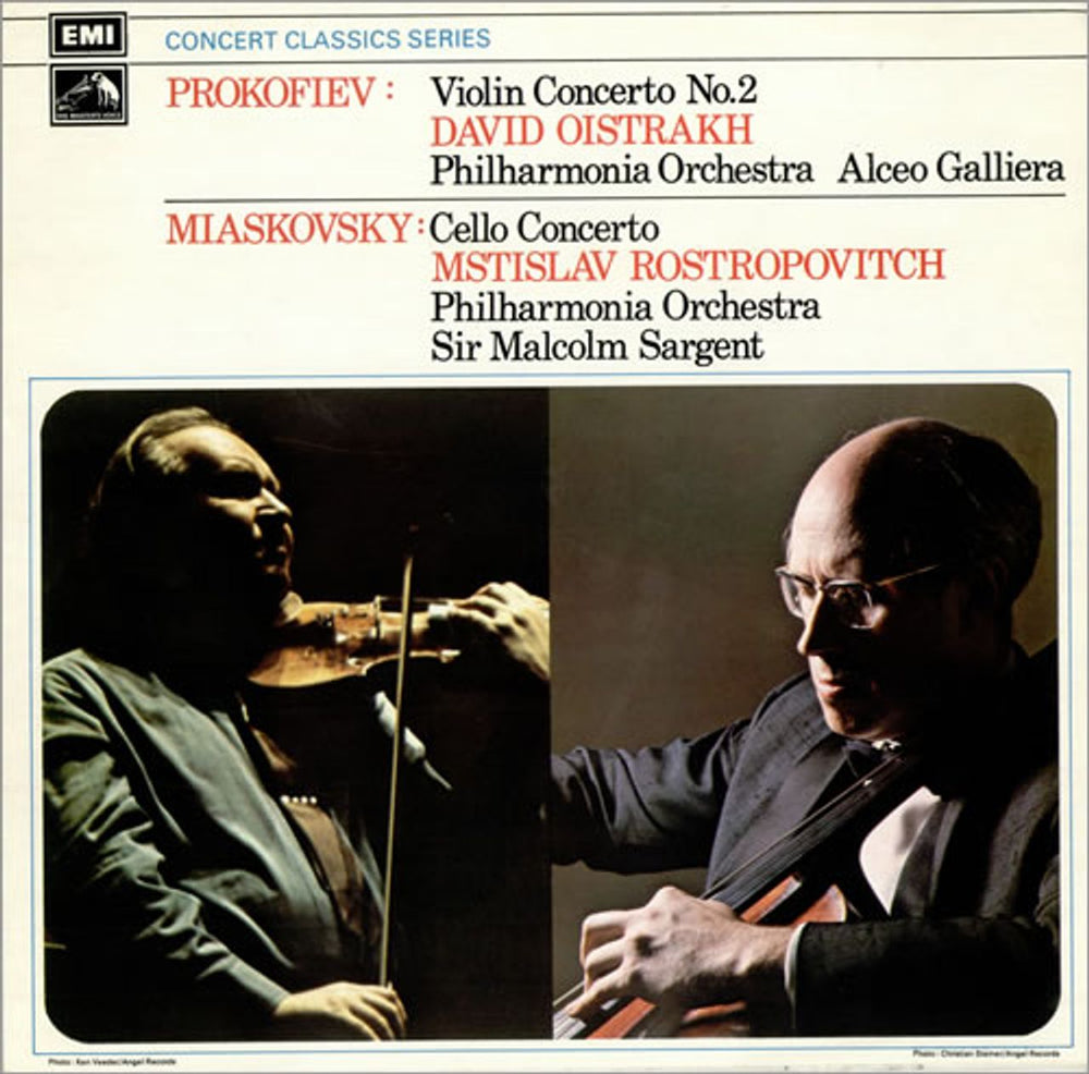 David Oïstrakh & Mstislav Rostropovitch Prokofiev: Violin Concerto No. 2 / Miaskovsky: Cello Concerto UK vinyl LP album (LP record) SXLP30155