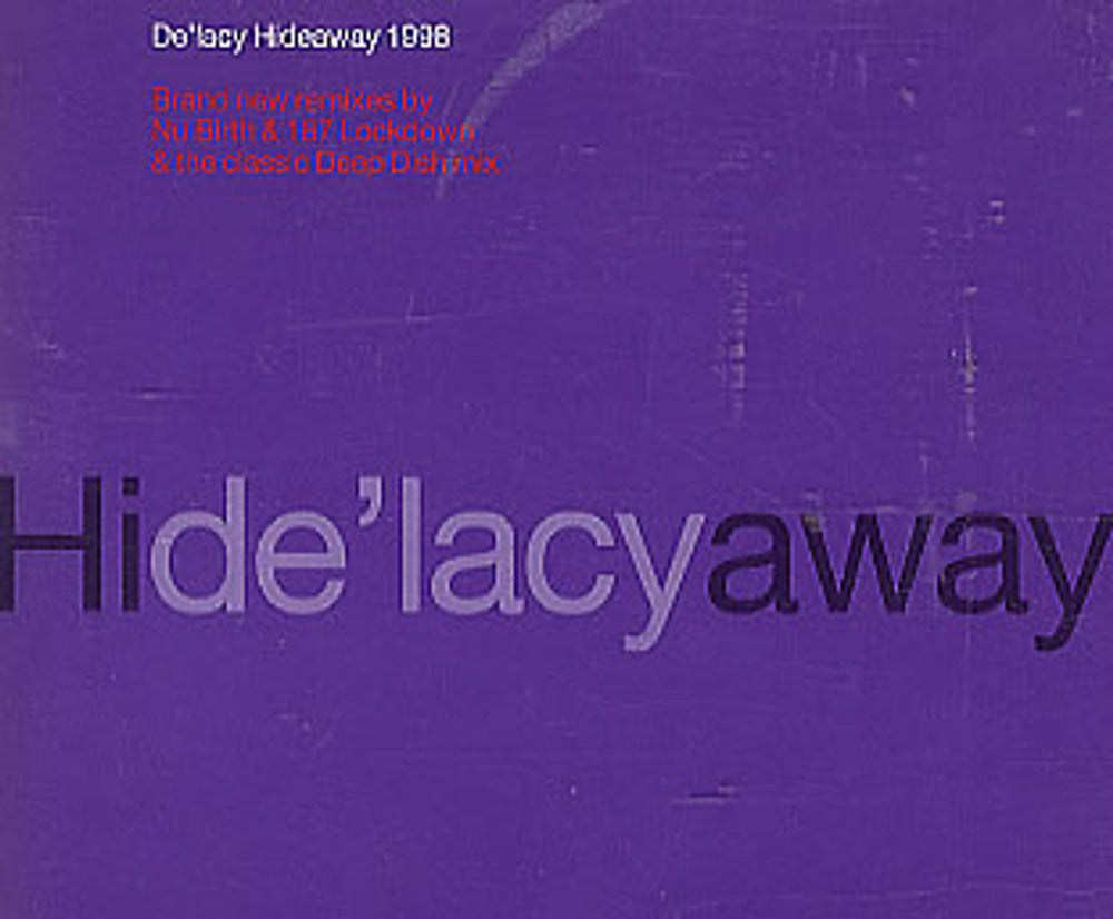 De'Lacy Hideaway 1998 UK CD single (CD5 / 5") 74321561052