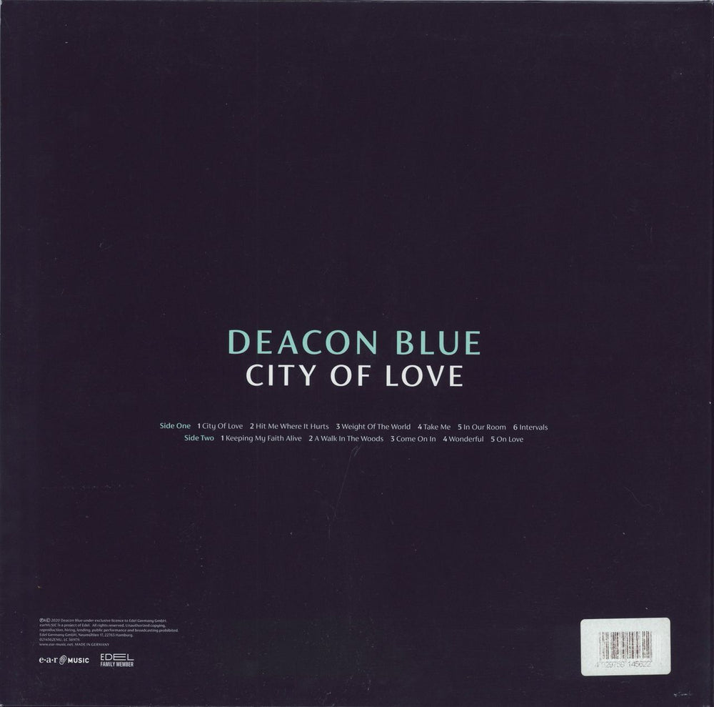 Deacon Blue City Of Love - Green Vinyl - Autographed Print UK vinyl LP album (LP record)