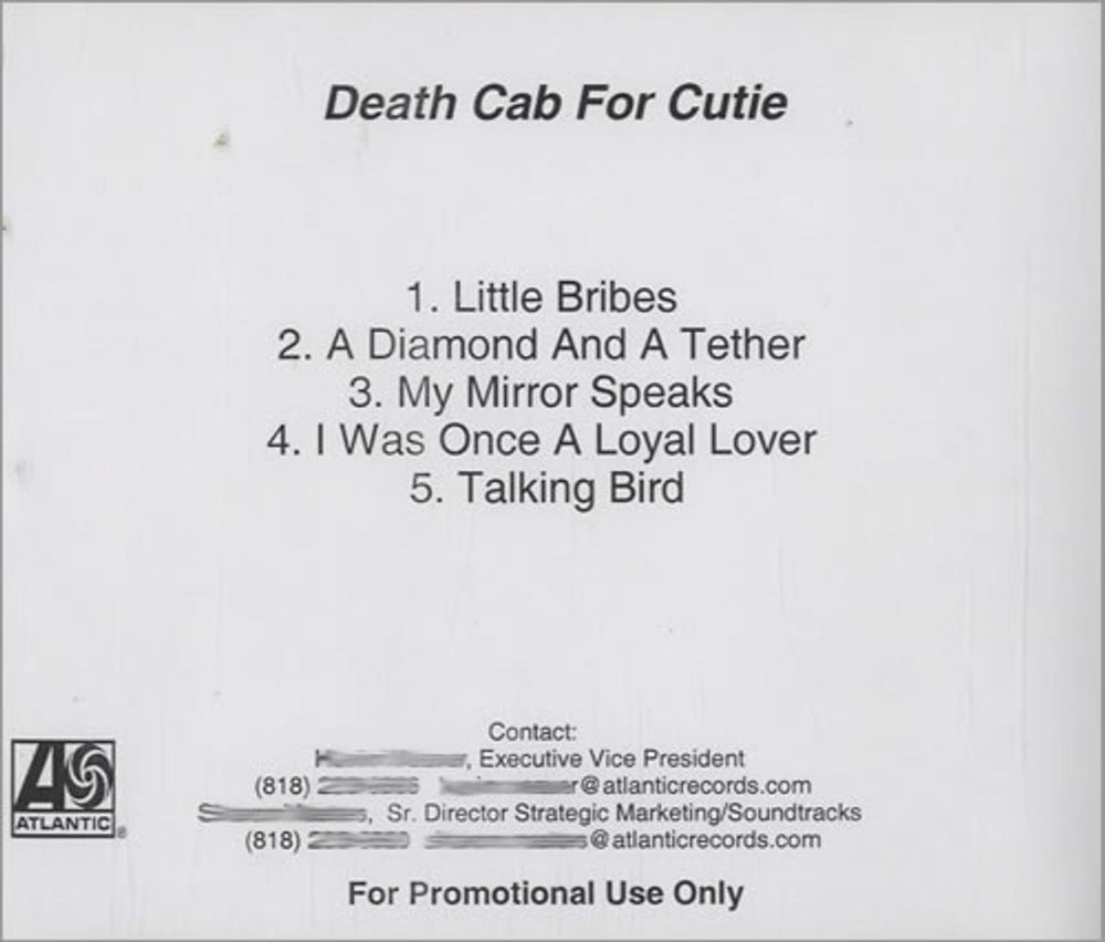 Death Cab For Cutie The Open Door EP US Promo CD-R acetate CDR-ACETATE