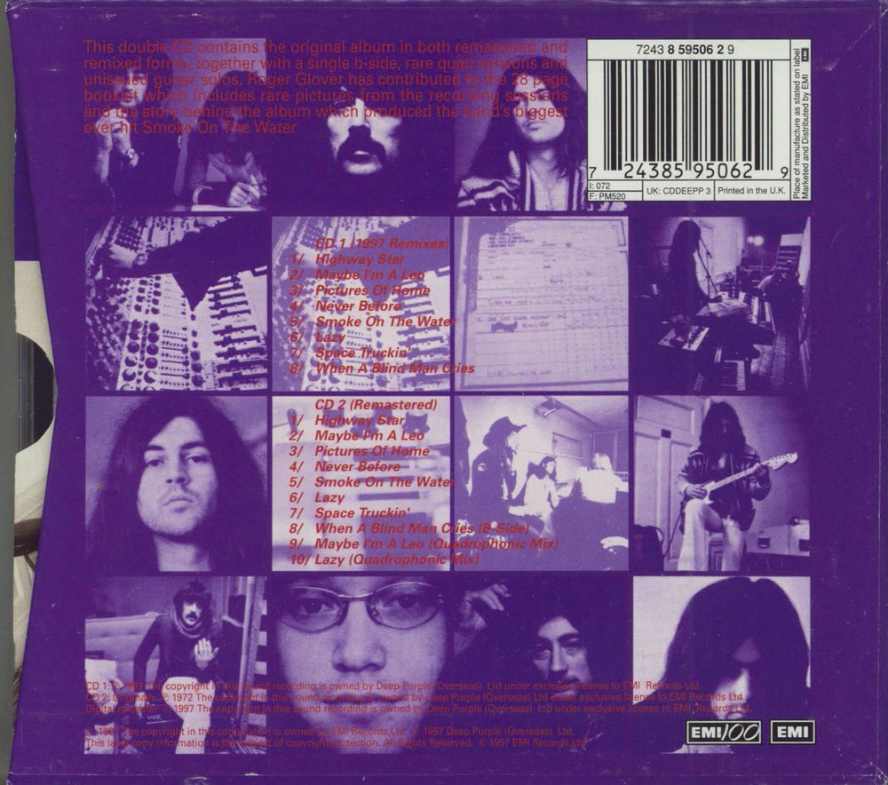 Deep Purple Machine Head + EMI 100 Bonus Slipcase UK 2 CD album set (Double CD) DEE2CMA789742