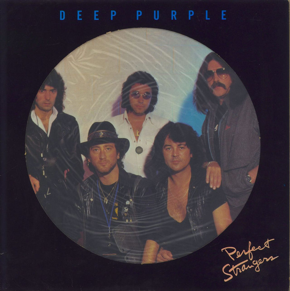 Deep Purple Perfect Strangers - EX UK picture disc LP (vinyl picture disc album) POLHP16