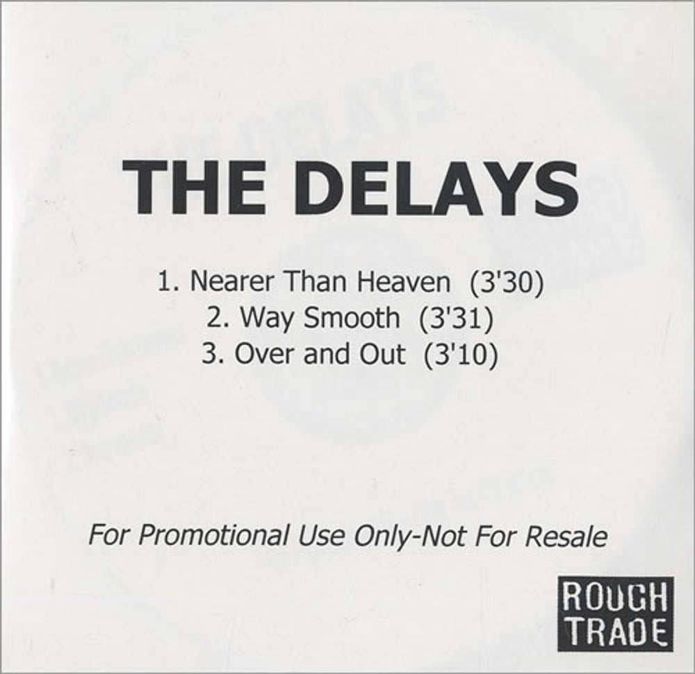 Delays Nearer Than Heaven UK Promo CD single (CD5 / 5") CD-R acetate