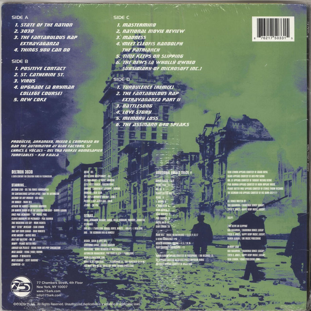 Deltron 3030 Deltron 3030 - stickered shrink US 2-LP vinyl record set (Double LP Album) 676217503315
