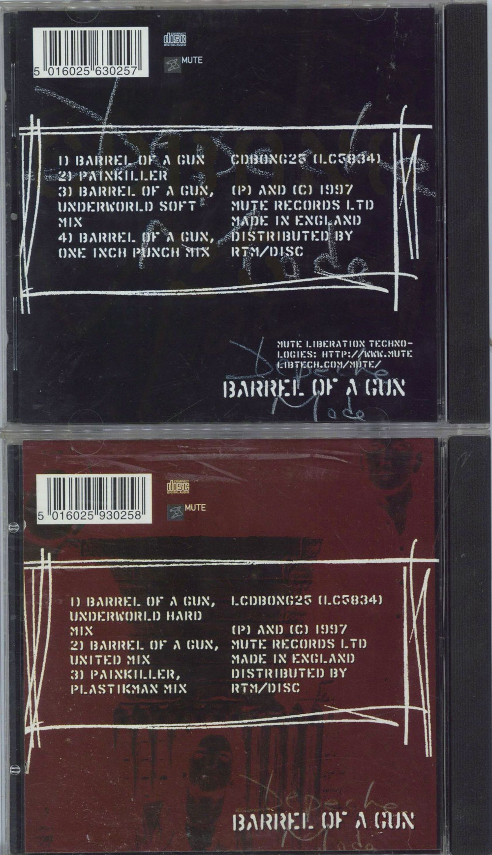 Depeche Mode Barrel Of A Gun - Hype Stickered UK 2-CD single set (Double CD single) 5016025630257