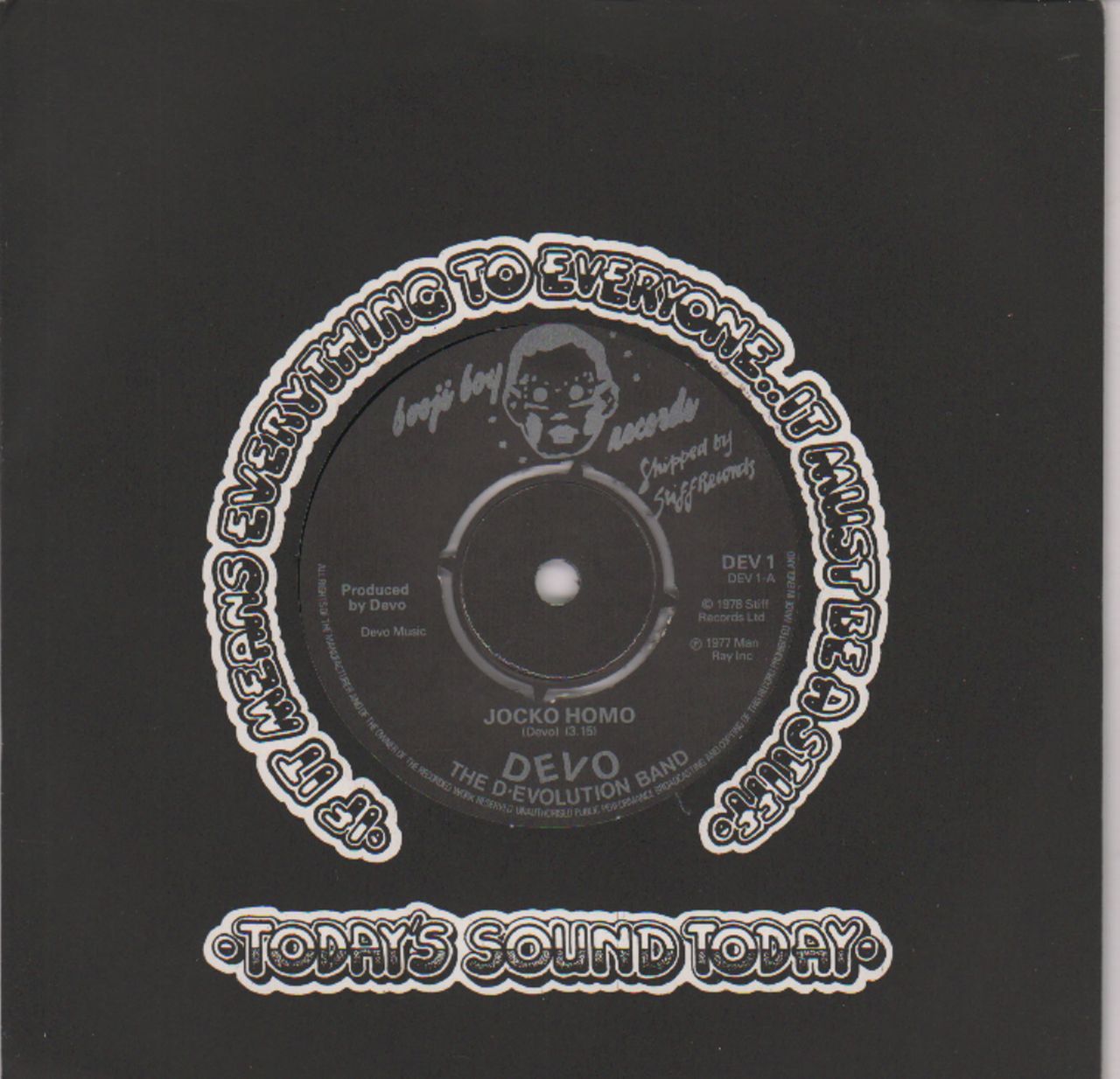 Devo Jocko Homo UK 7" vinyl single (7 inch record / 45) DEV1