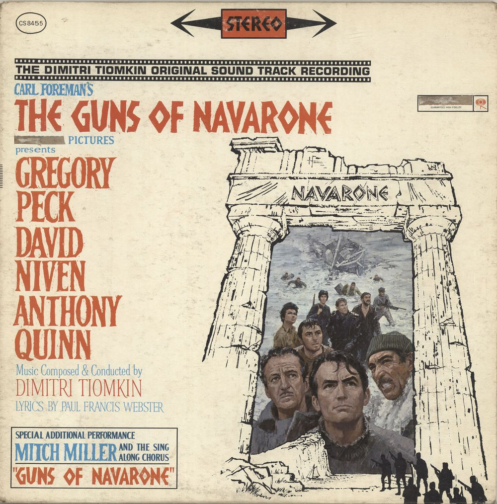 Dimitri Tiomkin The Guns Of Navarone US vinyl LP album (LP record) CS8455