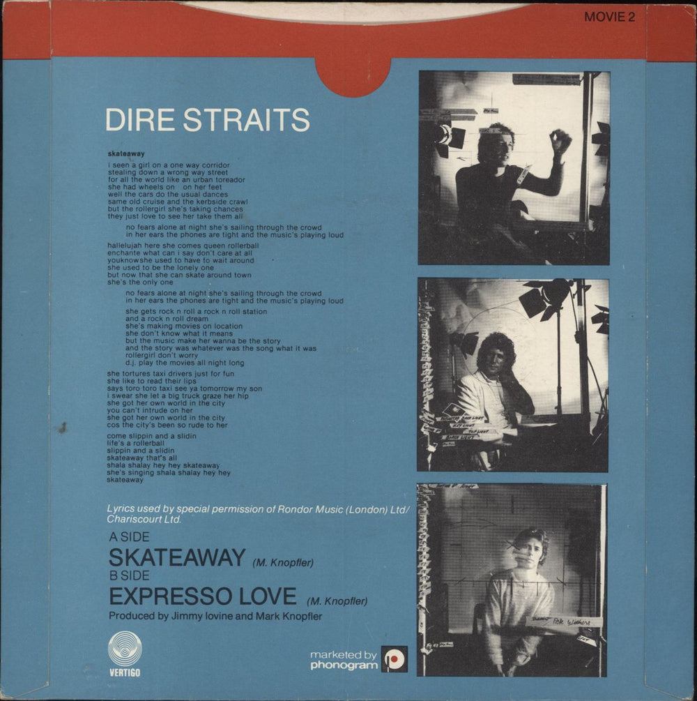 Dire Straits Skateaway - VG Irish 7" vinyl single (7 inch record / 45)