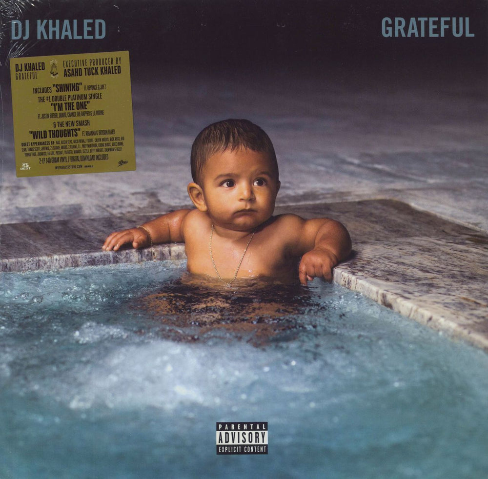 DJ Khaled Grateful - Sealed UK 2-LP vinyl record set (Double LP Album) 88985465241