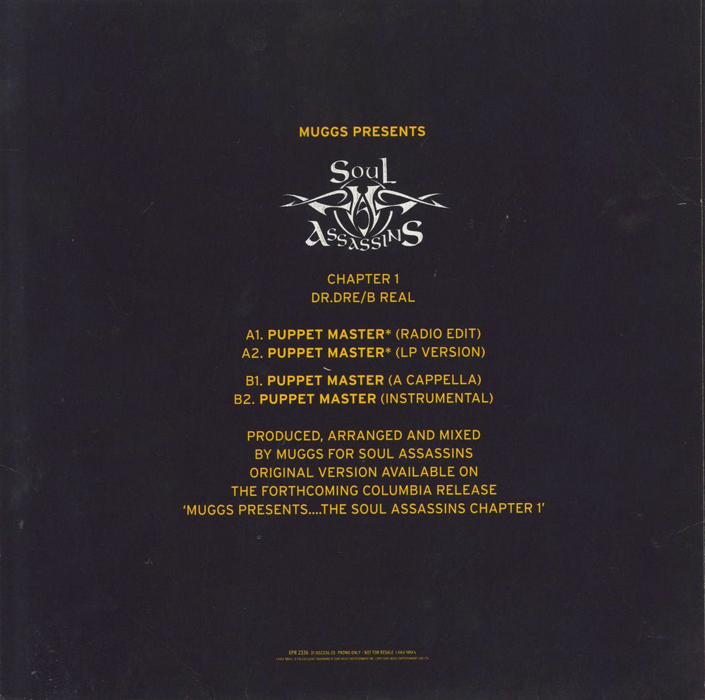 DJ Muggs Puppet Master UK Promo 12" vinyl single (12 inch record / Maxi-single)