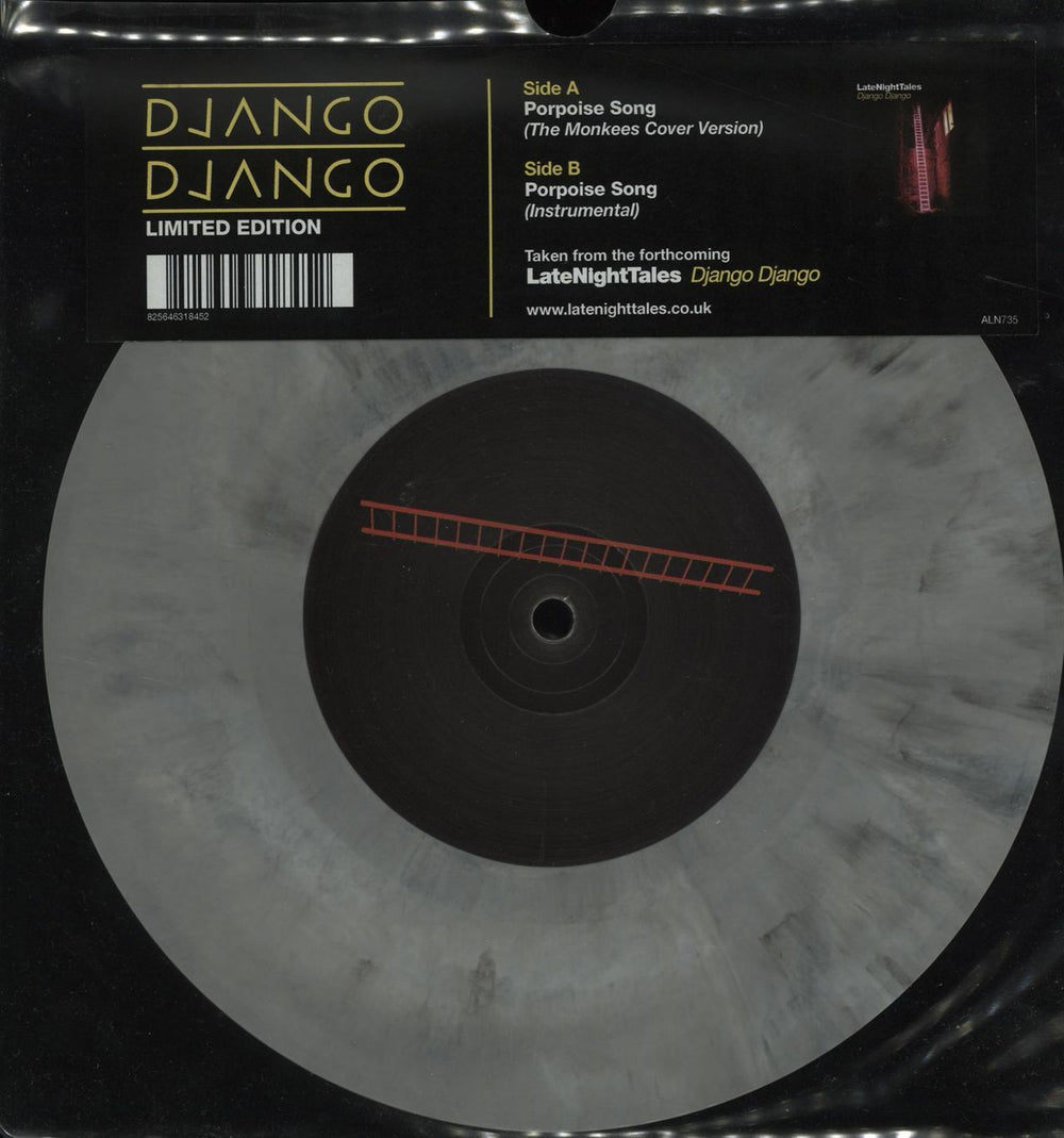 Django Django Porpoise Song - RSD14 - Grey Splattered Vinyl UK 7" vinyl single (7 inch record / 45) ALN735