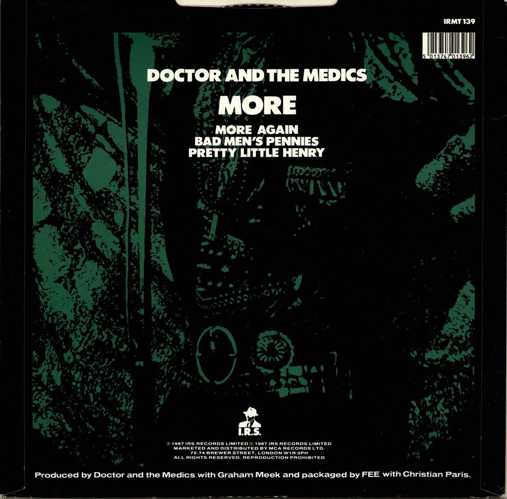 Doctor & The Medics More UK 12" vinyl single (12 inch record / Maxi-single) 5013747013962