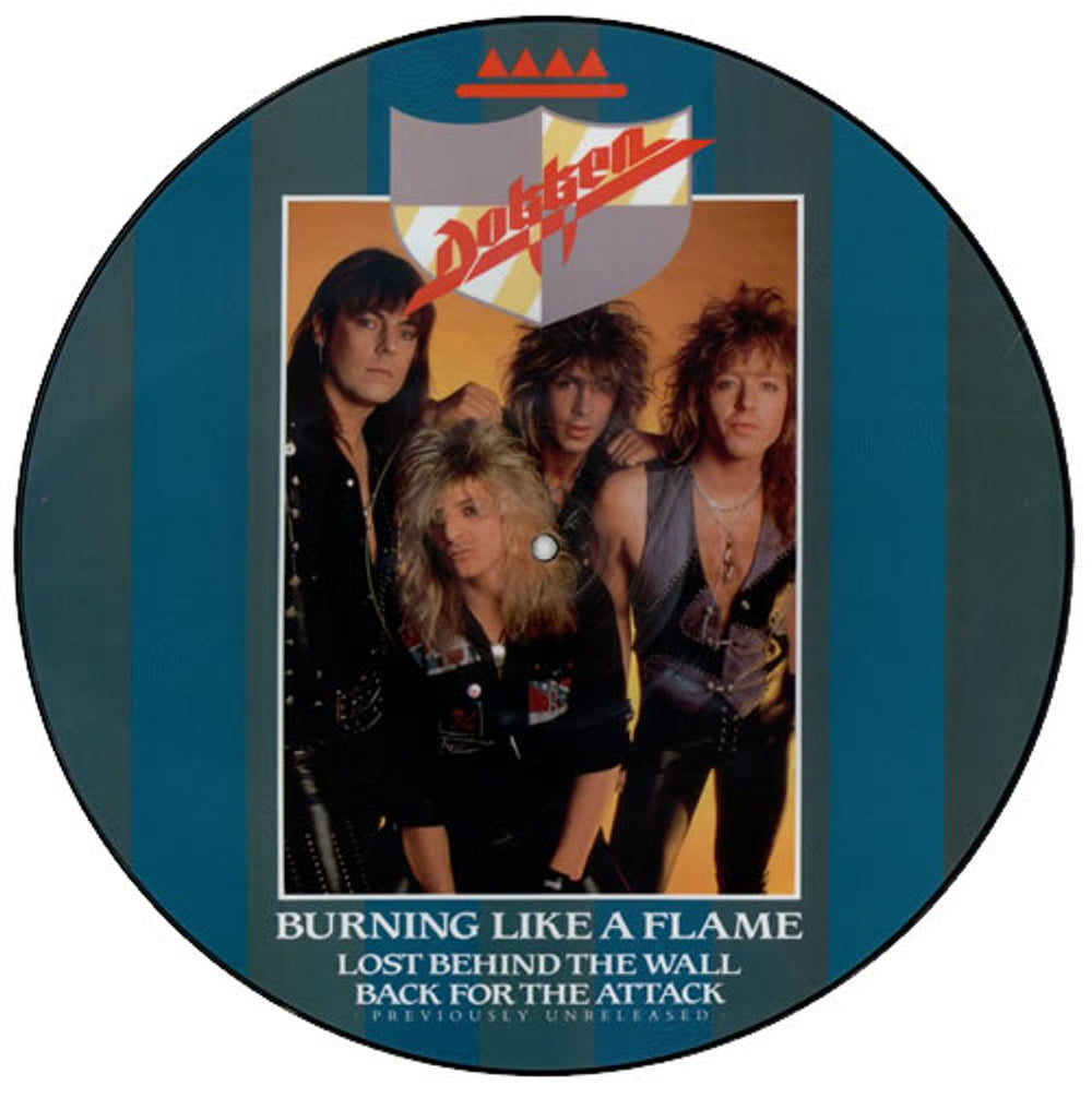 Dokken Burning Like A Flame UK 12" vinyl picture disc (12 inch picture record) EKR67TP