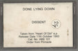 Done Lying Down Dissent UK Promo cassette single PROMO CASSETTE