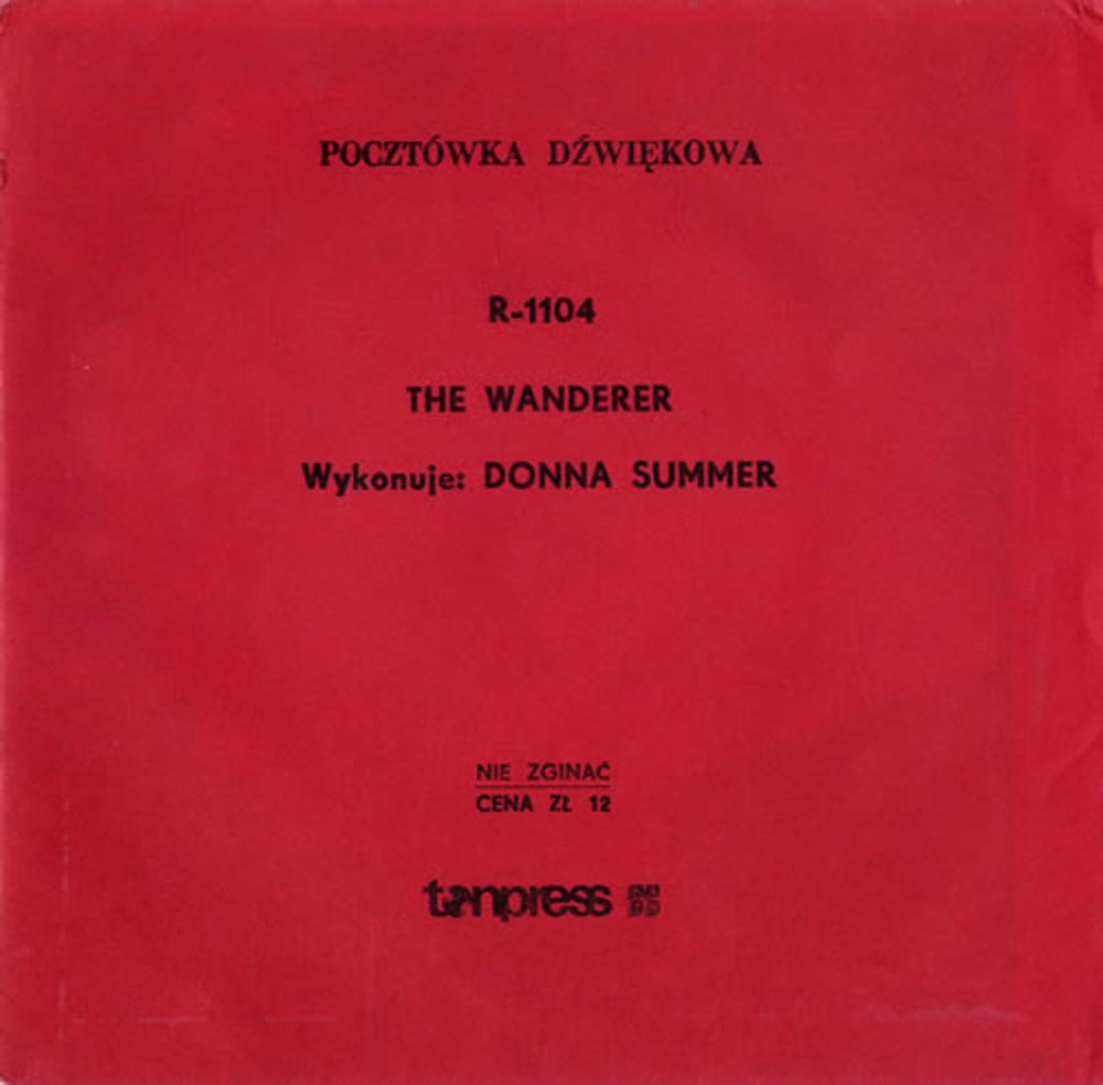 Donna Summer The Wanderer - Flexi Polish 7" vinyl single (7 inch record / 45) R-1104