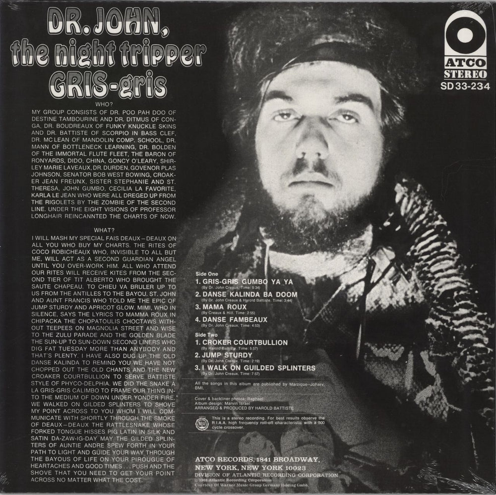 Dr John Gris-Gris + Hype Sticker - 180g German vinyl LP album (LP record) 4260019715692