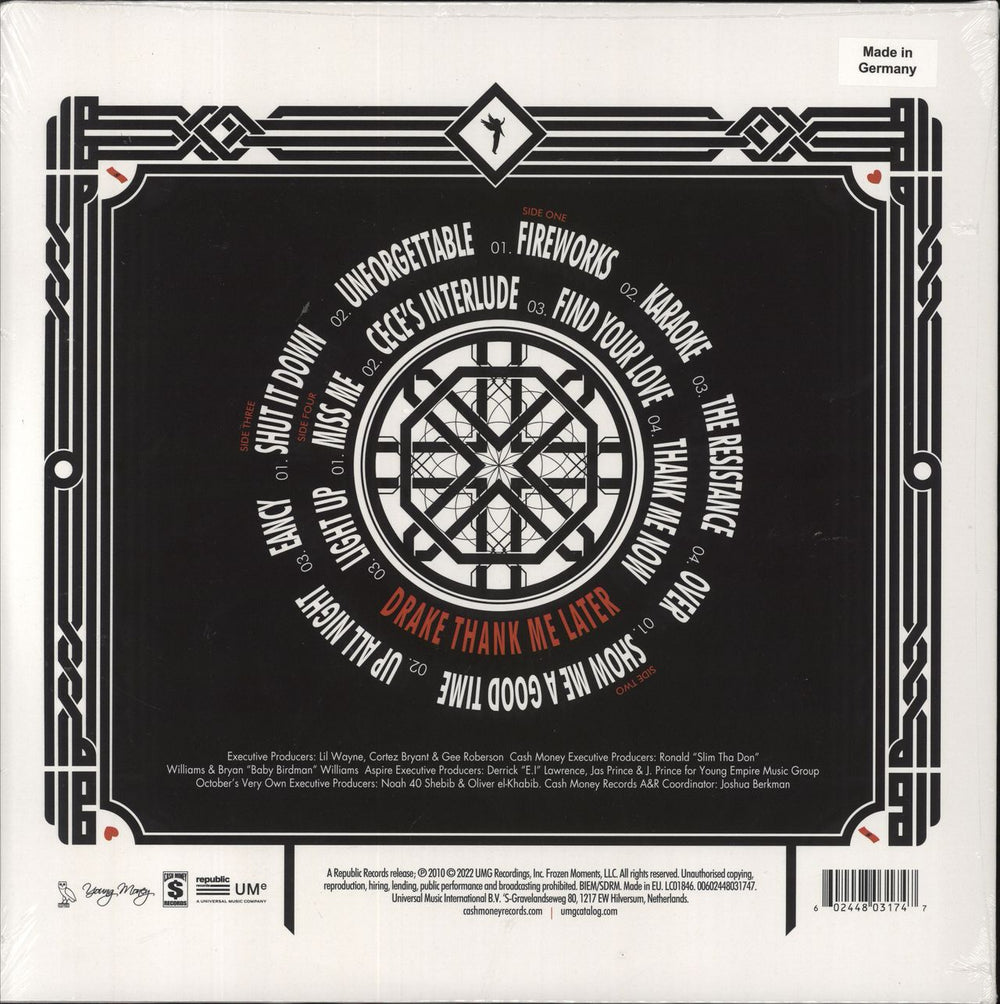 Drake Thank Me Later - Sealed US 2-LP vinyl record set (Double LP Album) 602448031747