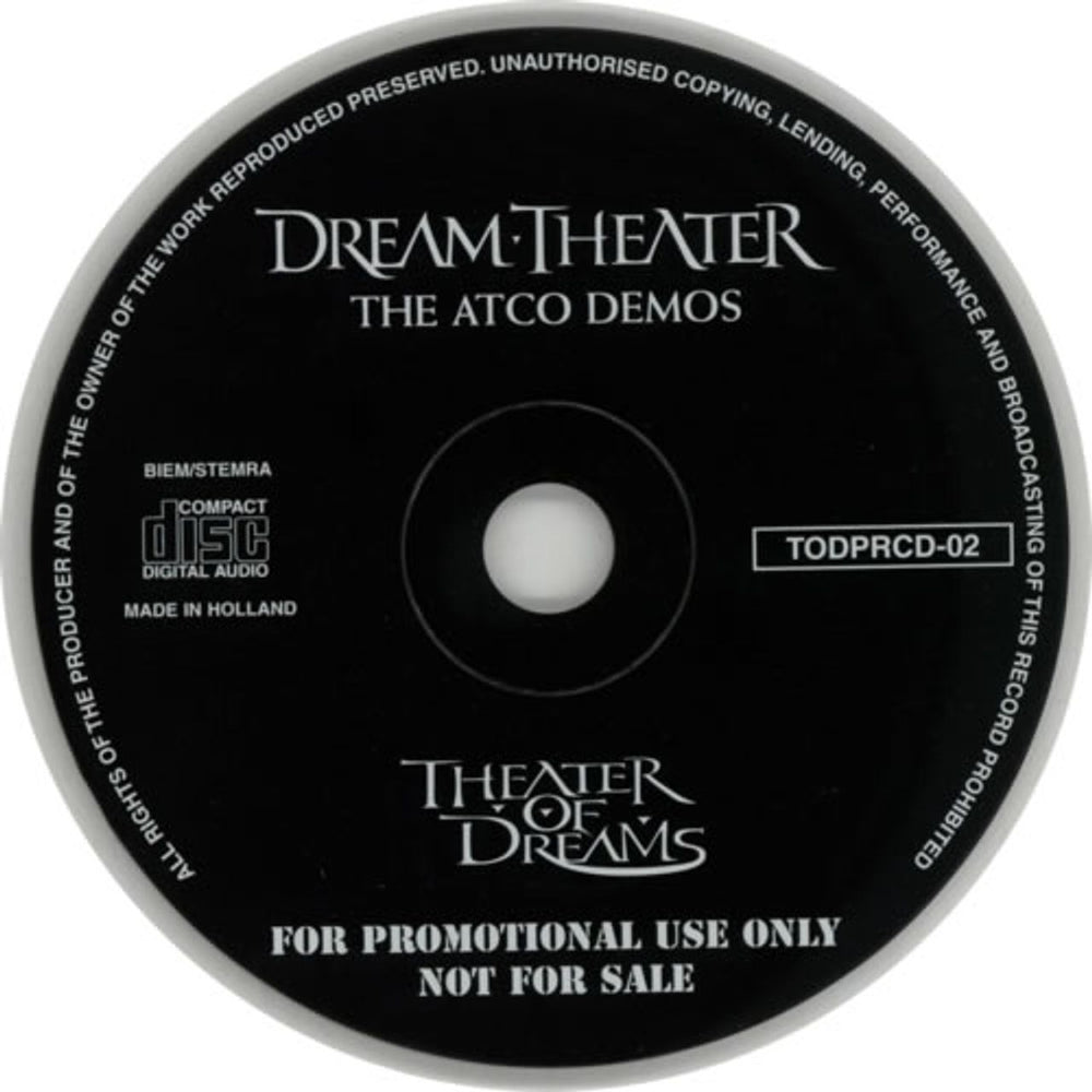 Dream Theater The ATCO Demos Dutch Promo CD single (CD5 / 5") DRTC5TH606659