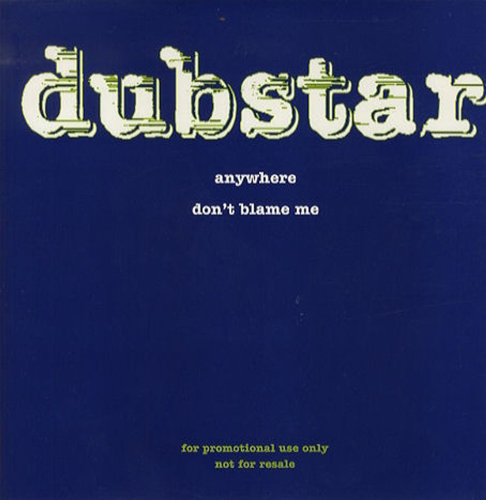 Dubstar Anywhere UK Promo 12" vinyl single (12 inch record / Maxi-single) 12FOODDJ67