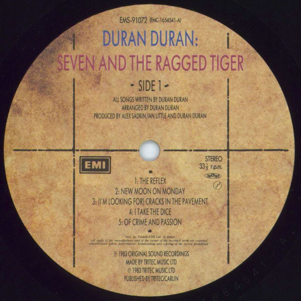 Duran Duran Seven And The Ragged Tiger + Poster Japanese Vinyl LP 
