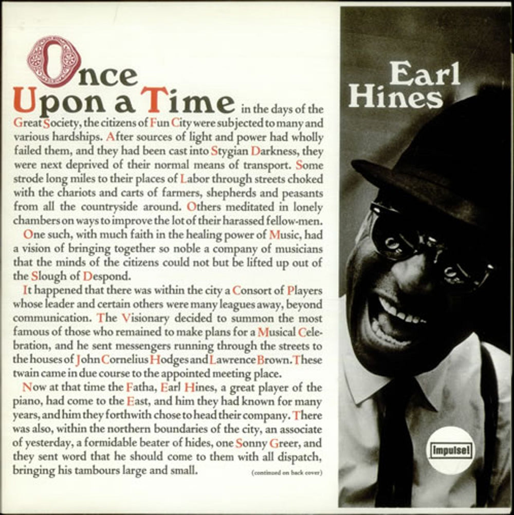 Earl Hines Once Upon A Time UK vinyl LP album (LP record) IMPL8011