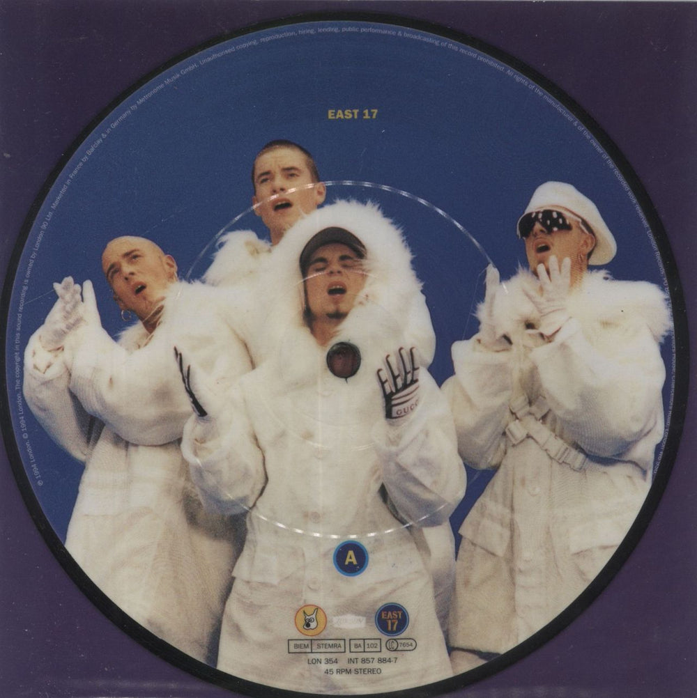 East 17 Stay Another Day UK 7" vinyl picture disc (7 inch picture disc single) LON354