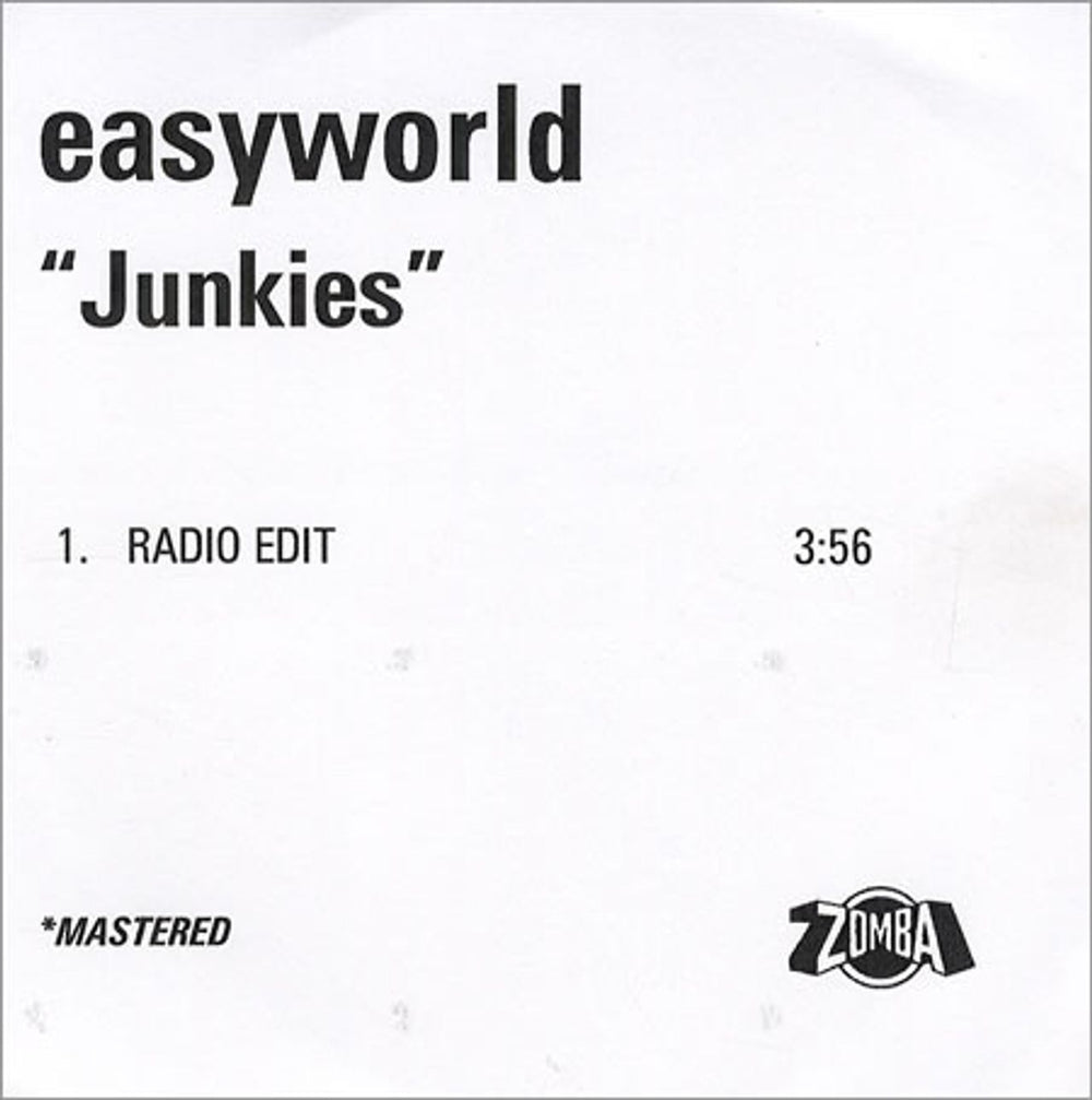 Easyworld Junkies UK Promo CD-R acetate CD-R ACETATE