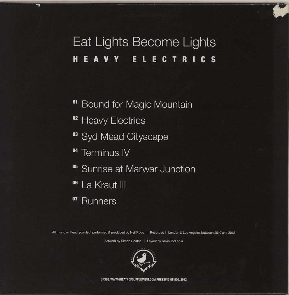 Eat Lights Become Lights Heavy Electrics - Black, White & Clear Vinyl UK vinyl LP album (LP record)