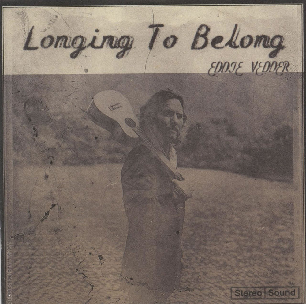 Eddie Vedder Longing To Belong UK Promo CD-R acetate CD-R