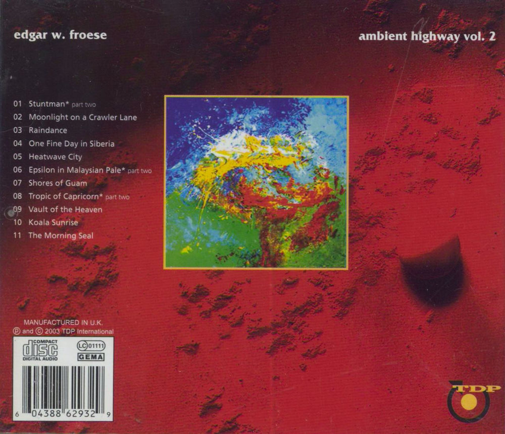 Edgar Froese Ambient Highway Vol. 2 UK CD album (CDLP) 604388629329