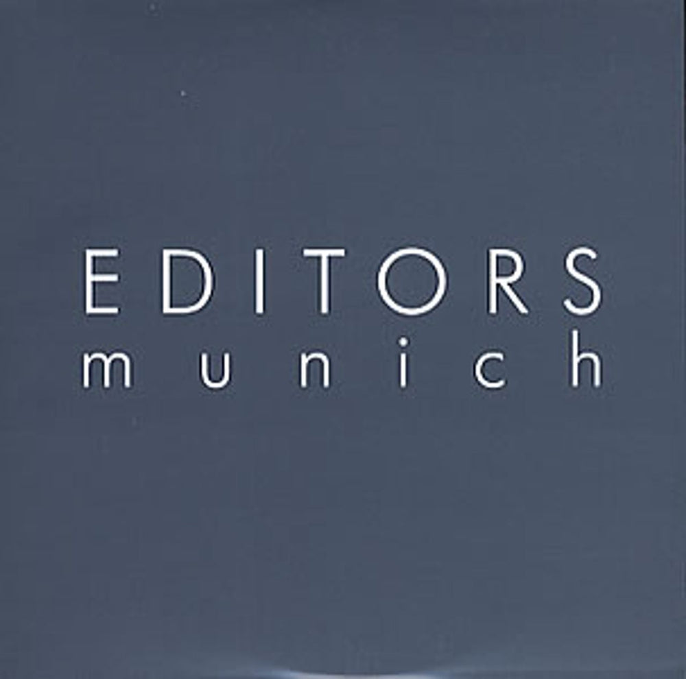 Editors Munich UK Promo CD single (CD5 / 5") SKCD83P