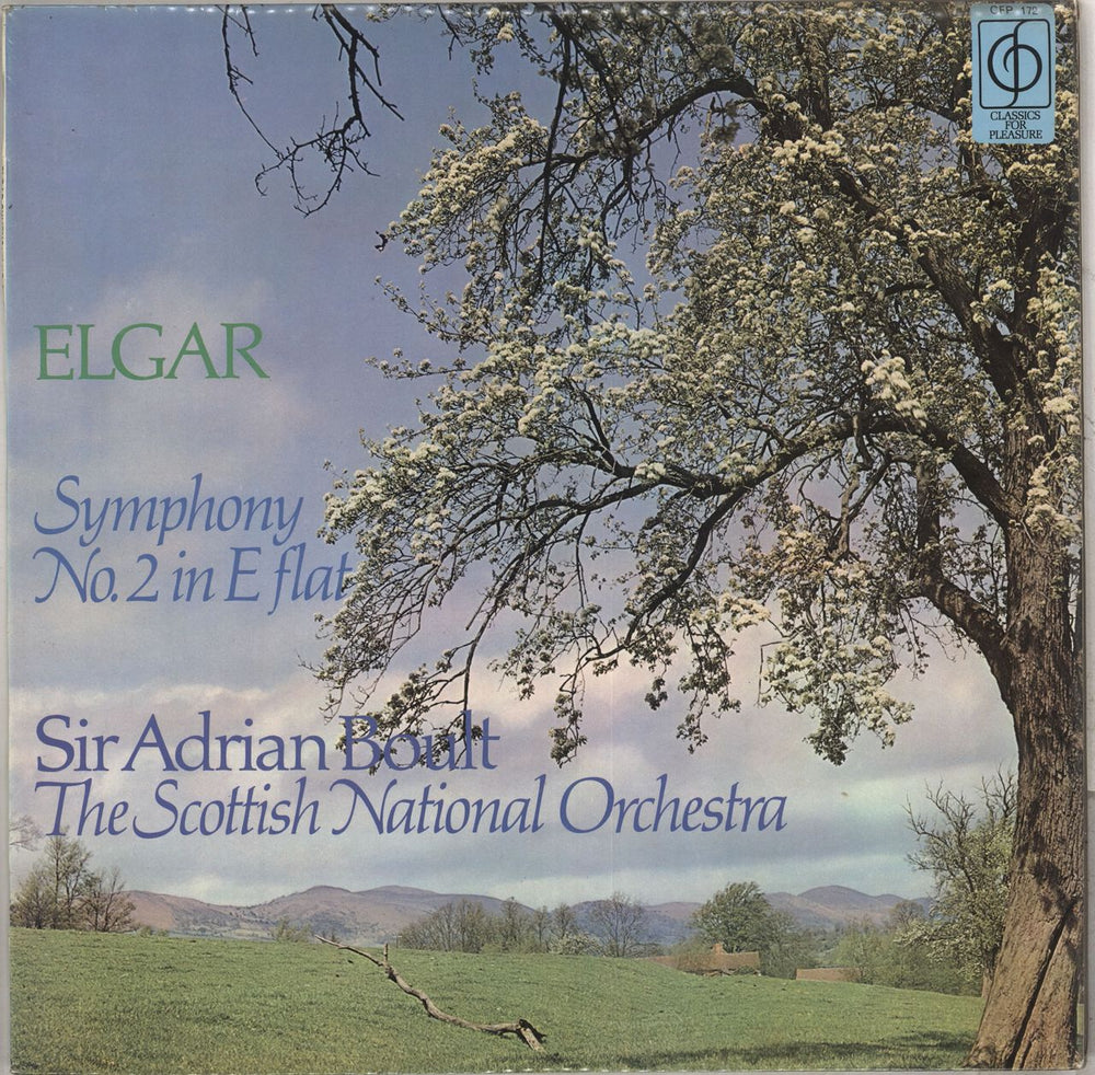 Edward Elgar Symphony No. 2 in E Flat UK vinyl LP album (LP record) CFP172