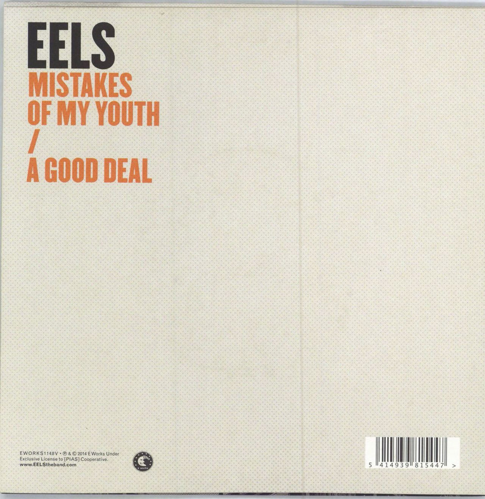 Eels Mistakes Of My Youth UK 7" vinyl single (7 inch record / 45) EEL07MI784056