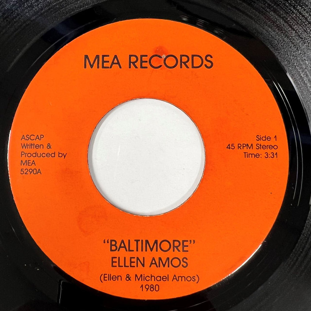 Ellen Amos Baltimore US 7" vinyl single (7 inch record / 45) E.A07BA134580