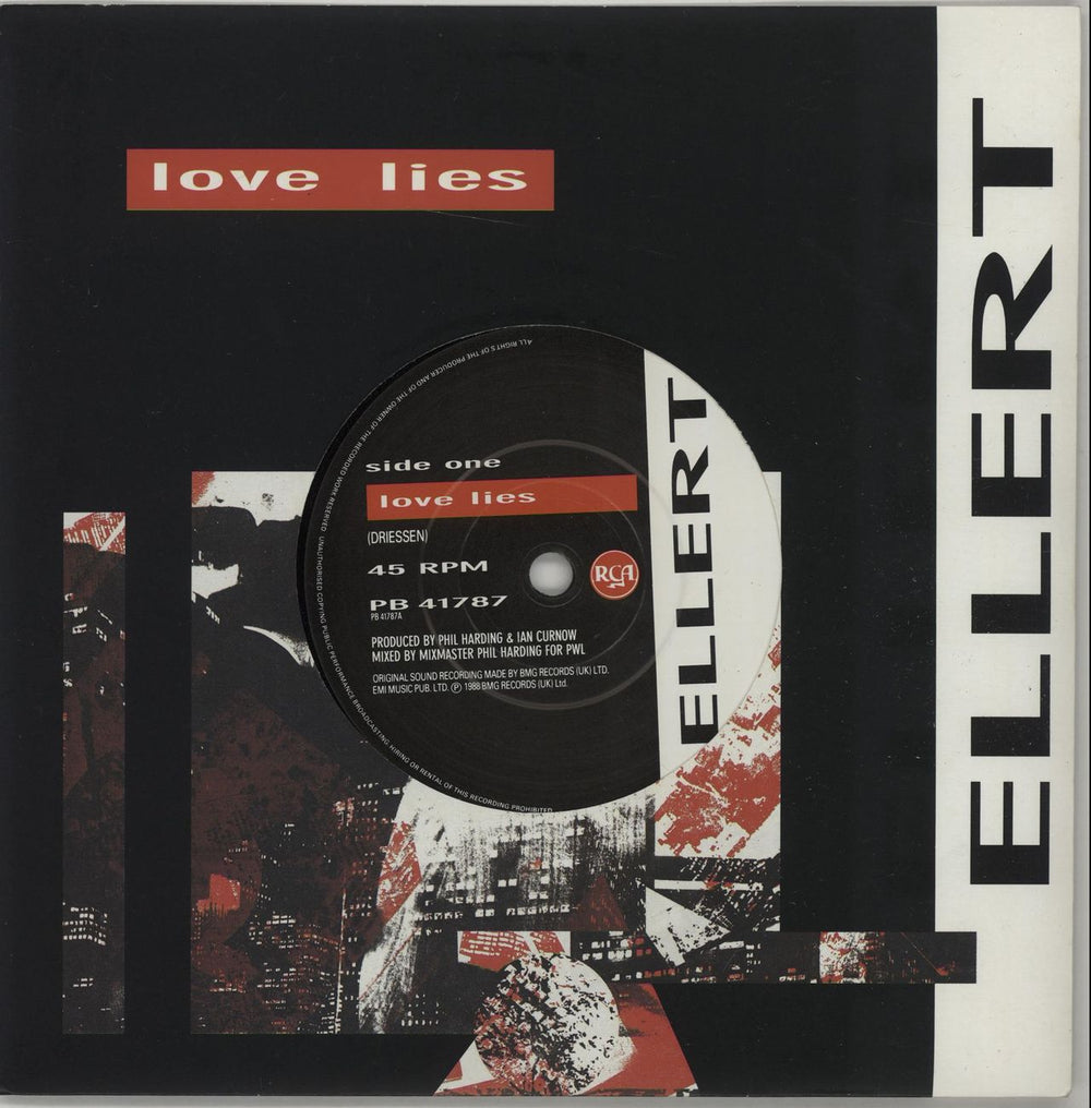 Ellert Driessen Love Lies UK 7" vinyl single (7 inch record / 45) PB41787