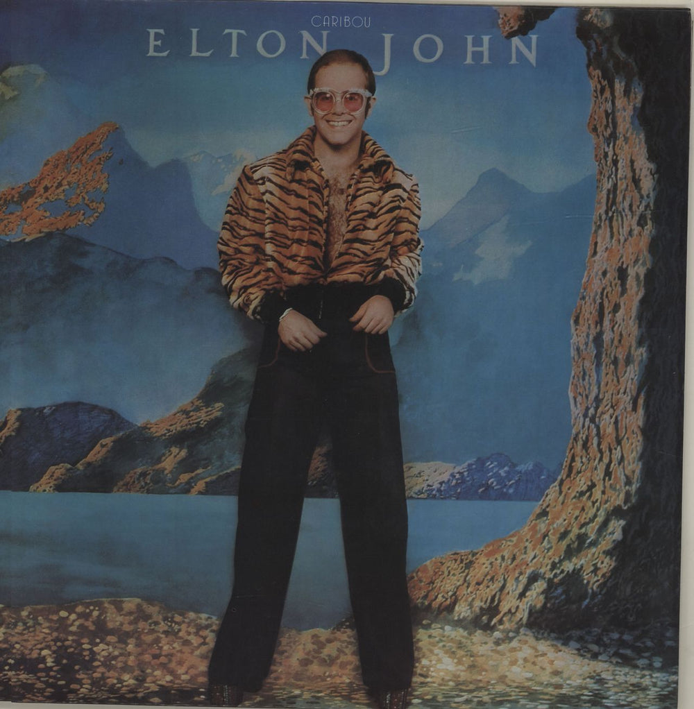 Elton John Caribou - Brown Vinyl UK vinyl LP album (LP record) DJLPH439