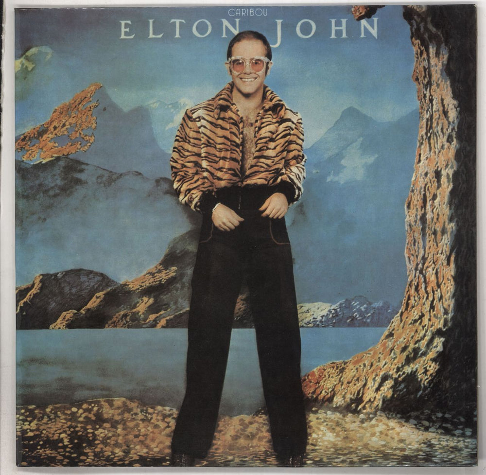 Elton John Caribou Greek vinyl LP album (LP record) SCXG1041