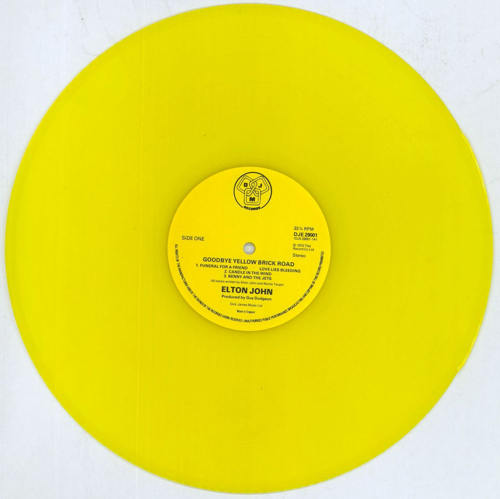 Elton John Goodbye Yellow Brick Road - 1st - Yellow Vinyl UK 2-LP vinyl record set (Double LP Album) JOH2LGO757580