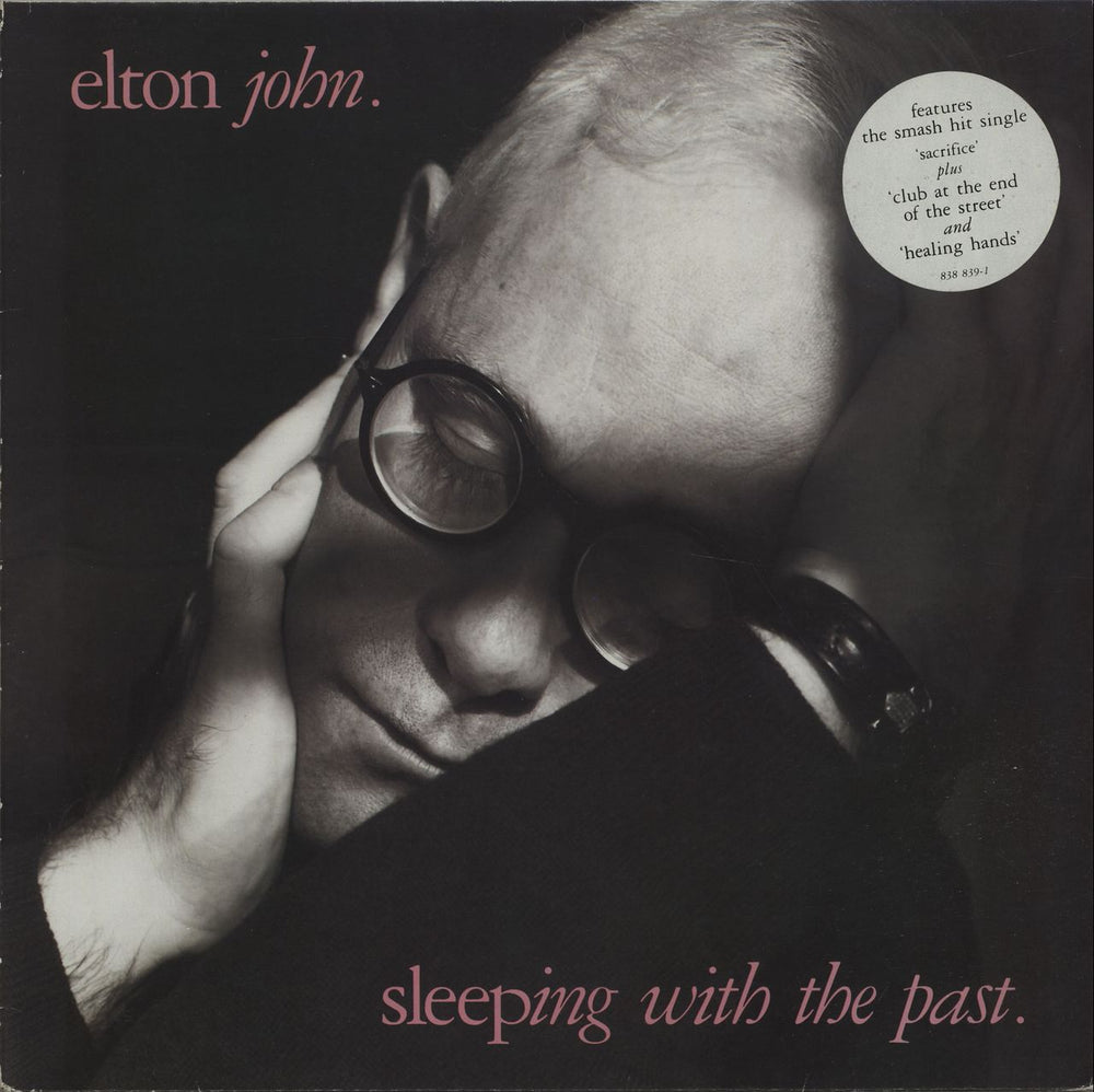 Elton John Sleeping With The Past - stickered p/s UK vinyl LP album (LP record) 838839-1