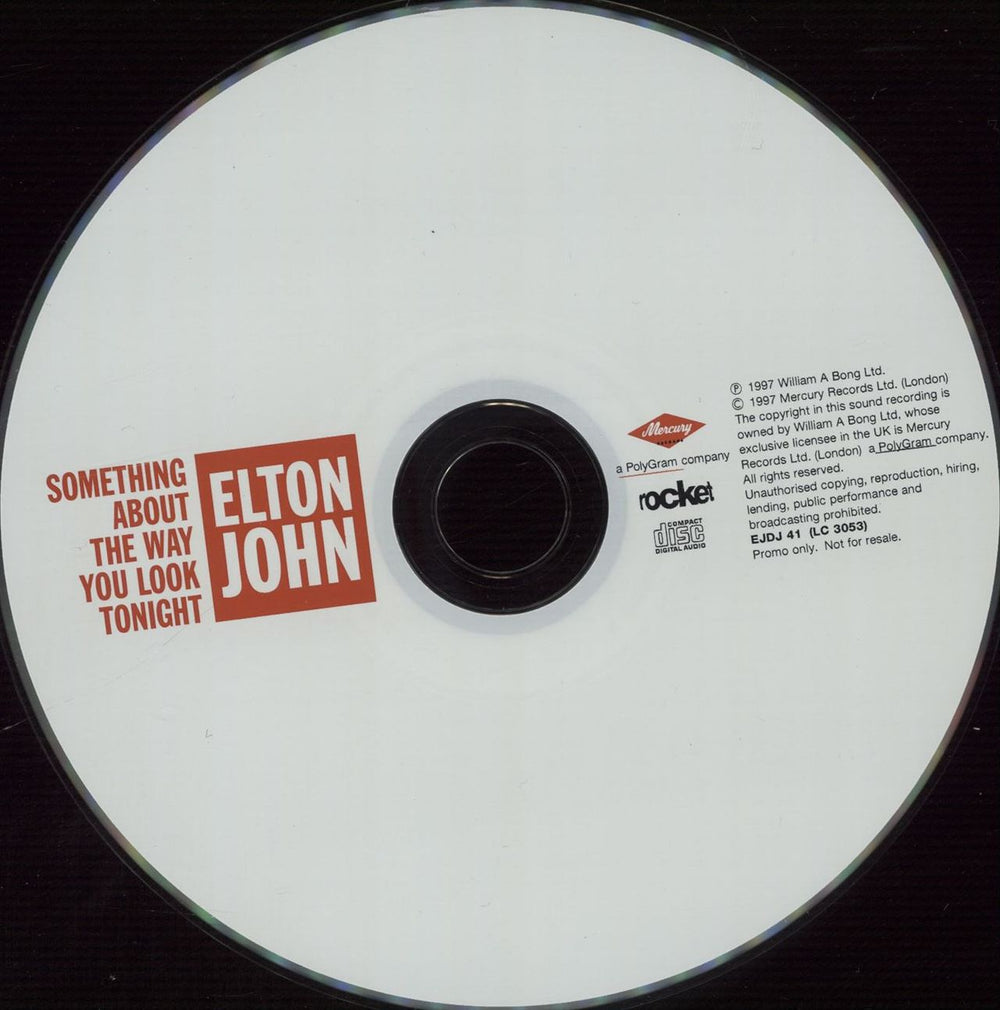 Elton John Something About The Way You Look Tonight UK Promo CD single (CD5 / 5") JOHC5SO93641