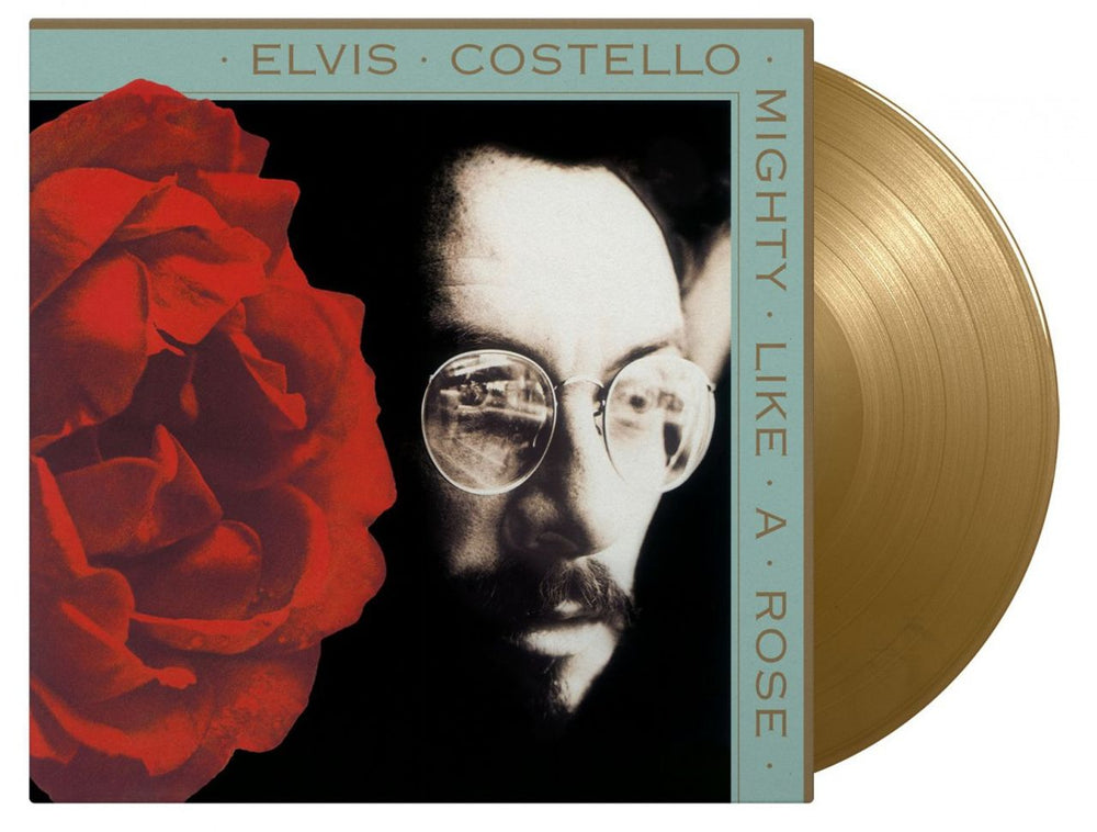 Elvis Costello Mighty Like A Rose - Gold Vinyl UK vinyl LP album (LP record) MOVLP915