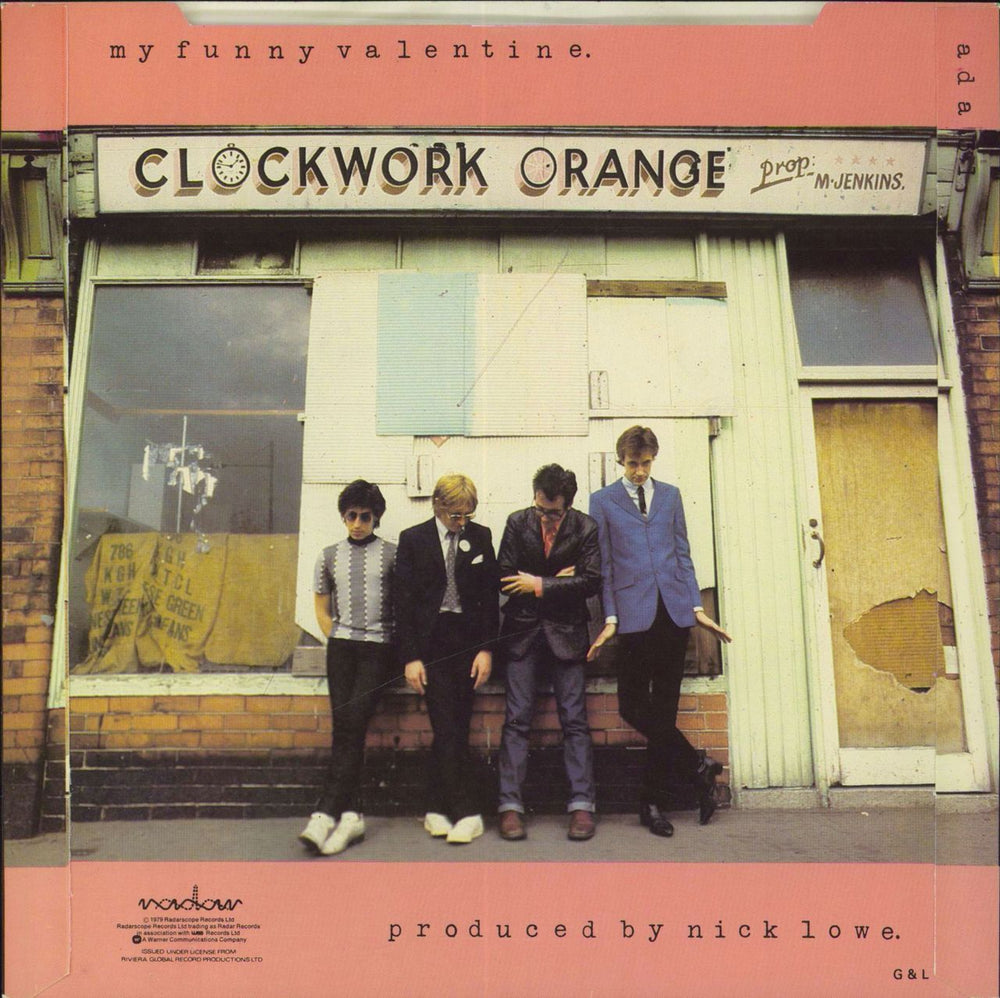 Elvis Costello Oliver's Army - Solid + Sleeve UK 7" vinyl single (7 inch record / 45)