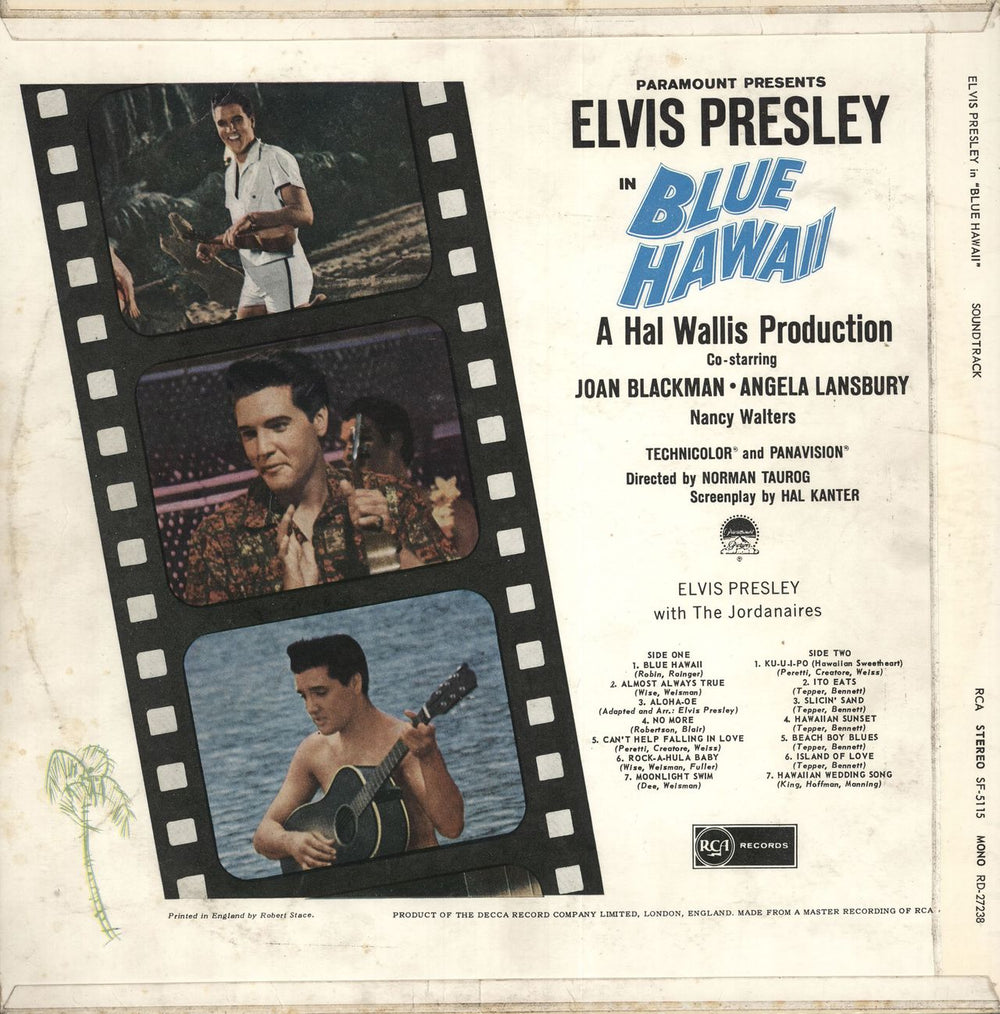 Elvis Presley Blue Hawaii - 1st - EX UK vinyl LP album (LP record)