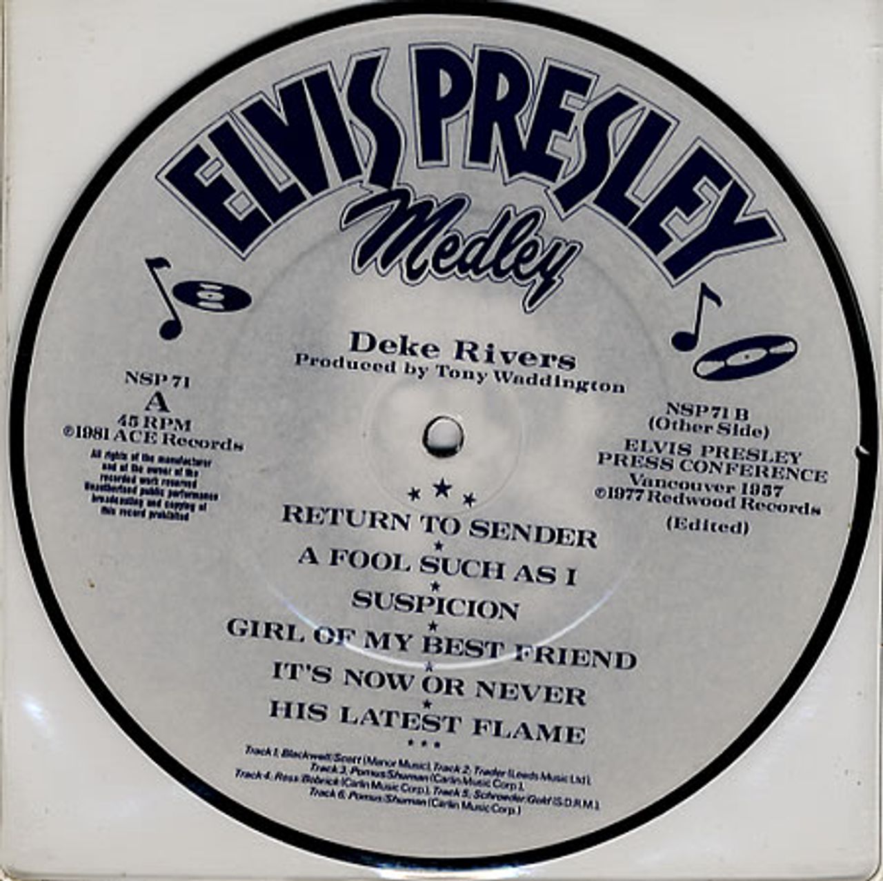 Elvis Presley Elvis Presley Medley UK 7