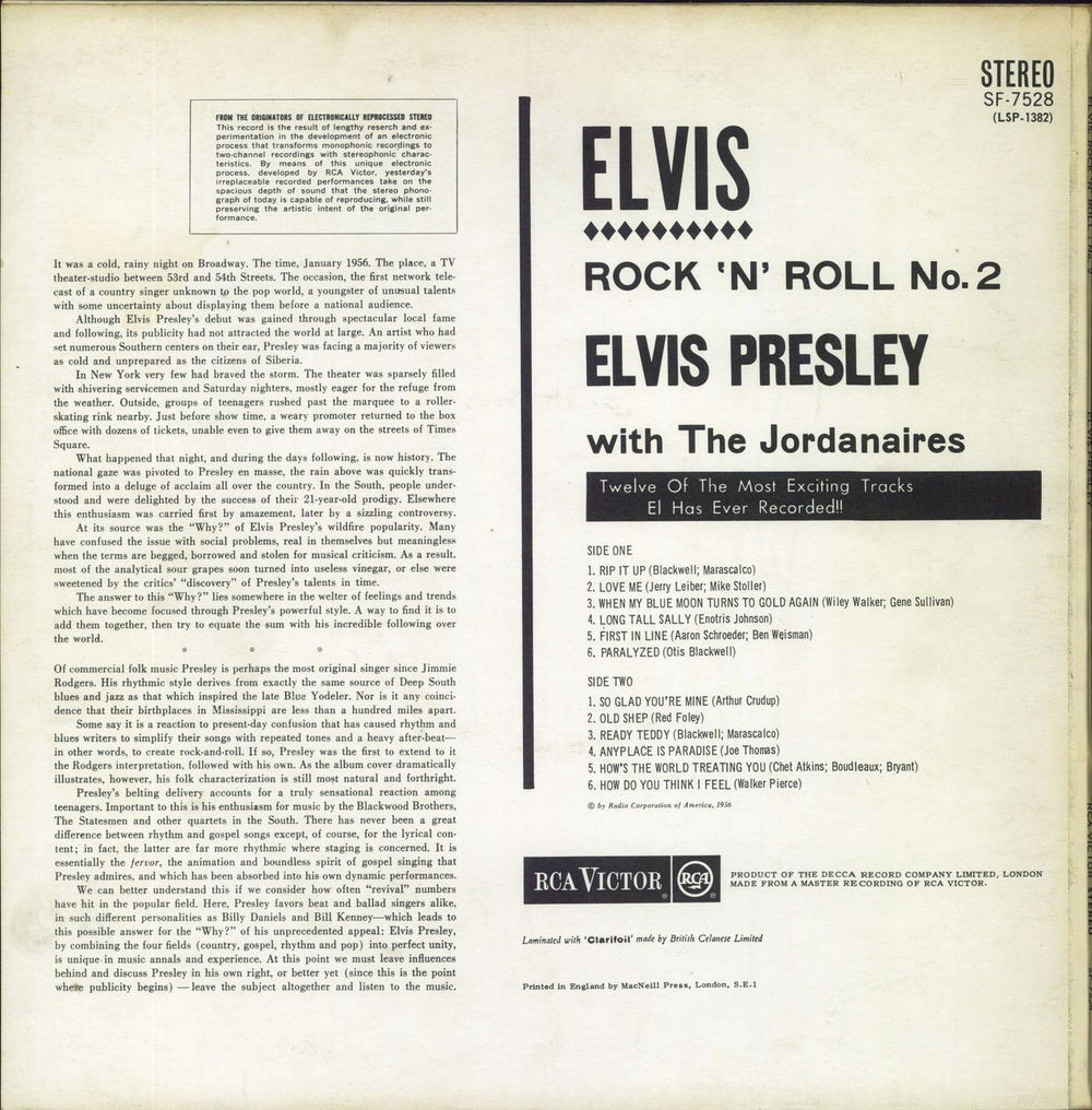 Elvis Presley Rock 'N' Roll No. 2 - Dynaflex UK vinyl LP album (LP record)