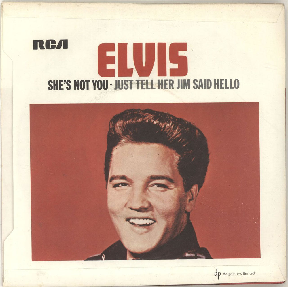 Elvis Presley She's Not You + p/s UK 7" vinyl single (7 inch record / 45)